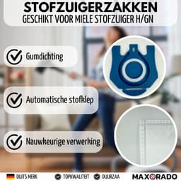 Maxorado 10 Stofzuigerzakken geschikt voor Miele GN Serie S2, S4, S5, S6, S8, S8340, S8360, Complete C2/C3, Classic C1 - filter - stofzuiger zak – 10 stuks — thumbnail 5