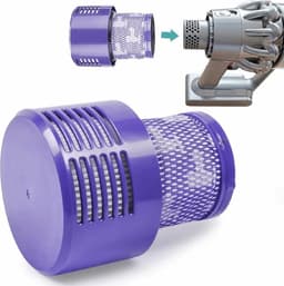 2x HEPA filter geschikt voor Dyson V10 Sv12 stofzuiger Total Clean, Parquet, Motorhead wasbaar steelstofzuiger — thumbnail 3