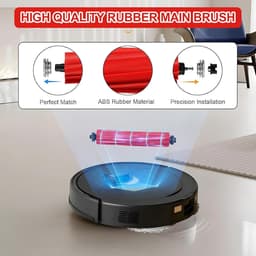 3 stuks hoofdborstelset - 2 Hoofdborstel en 1 Reinigingsborstel - Voor Roborock Qrevo S, Qrevo Pro, Qrevo MaxV, QRevo Plus , P10 PRO , P10S , P10 PURE — thumbnail 4