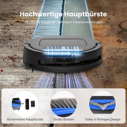 18-delige accessoireset geschikt voor Ecovacs Deebot T80 Omni robotstofzuiger - rubberen hoofdborstel, 4 filters, 2 dweilen, 4 zijborstels, 6 stofzakken, reinigingsborstel — thumbnail 5