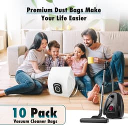 10 stuks stofzakken - Voor Rowenta Power XXL RO3143EA, Green Force Max Silence RO6136EA/RO4933EA, Green Force Effitech RO6189EA, Compact Power RO3969EA/3927EA/3950, Power XXL Silence RO3125EA, Stilte Force ZR90 02901 RO7473EA ZR902201 RO7457EA — thumbnail 5