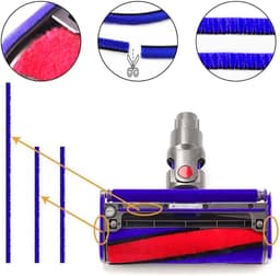 9 stuks pluche strips - Zachte pluche strips accessoires voor Dyson V6 V7 V8 V10 V12 V15 DC58 DC59 DC62 DC72 DC74 stofzuiger reinigingskoppen reserveonderdelen — thumbnail 4