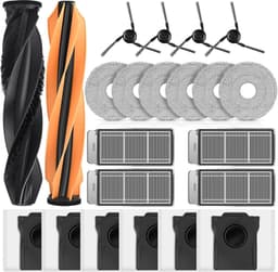 22 Stuks Accessoires geschikt voor Dreame X50 Ultra Complete / L50 Pro Ultra / X50 Master / L40s Pro Ultra / Matrix10 Ultra stofzuigerrobots - 2 hoofdborstels, 6 stofzakken, 6 schoonmaakdoeken, 4 filters, 4 zijborstels — thumbnail 1