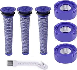 Geschikt voor Dyson V8- en V7-filters, achterste motorfilter en geschikt voor Dyson V7- en V8 Animal Absolute HEPA-filter (3-pack). — thumbnail 1