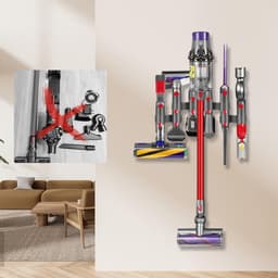 Accessoires voor Dyson V7 V8 V10 V11 V15 - Wandmontage Set met Bevestigingsmateriaal en Opbergruimte — thumbnail 3