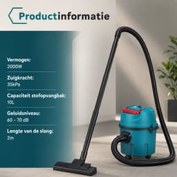 Sello! waterstofzuiger – nat en droog stofzuiger – draadloos – 3-in-1 – 2000w motor – geluidsarm – 2 meter slang – 10 liter — thumbnail 2