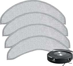 4 stuks vervangende dweilpads voor iRobot Roomba Combo j7+/ j9+ accessoires - microvezel wasbaar dweilpad voor iRobot Roomba Combo j7+/ j9+ robotstofzuiger en dweil (niet geschikt voor Roomba) — thumbnail 1