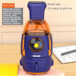 Mini Stofzuiger - Bureaustofzuiger Draadloos - Bureau Schoonmaken - Afneembare Stofbak - 13.5 x 7.5 x 7 cm - Blauw — thumbnail 4