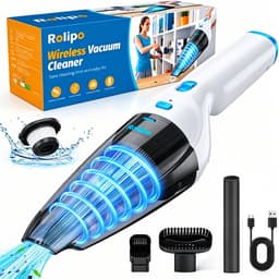 Milunho Kruimeldief Snoerloos 9500Pa – Handstofzuiger voor Auto & Dierenharen – USB-C Oplaadbaar, HEPA Filter, 3 opzetstukken – Krachtige kruimelzuiger — thumbnail 1