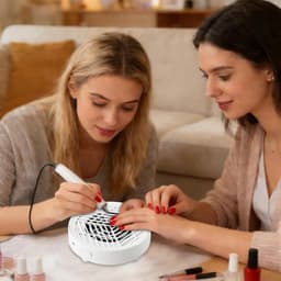 Nagel Stof Afzuiger - Elektrische Collector - Manicure Schoonmaak - Stille Werking - 15x15x4.5 cm — thumbnail 5