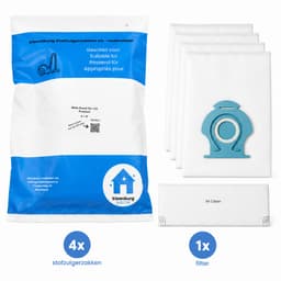 Kleanburg Vervangende stofzuigerzak – compatibel met Miele HyClean Pure TU & CO / Guard S1, L1, M1 – niet origineel (4 zakken + filter) — thumbnail 1