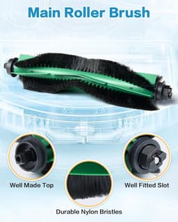 21 Stuks Accessoireset voor iRobot Roomba Combo 2 Essential Y0140/Y0112/Y0110 - voor Roomba 105 Combo Vervanging - 2 handborstels, 6 filters, 6 zijborstels, 6 dweilpads, 1 reinigingsborstel — thumbnail 4
