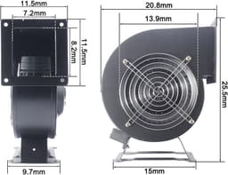 Elektrische Luchtblazer - Centrifugaalventilator - Stof Verwijderen - Hogedruk Ventilator - 140W - Grijs — thumbnail 3