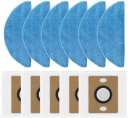 Stofzuigeraccessoireset voor ILIFE A30 Pro robotstofzuiger, 5 microvezel dweilen en 6 stofzakken, duurzaam materiaal met sterke afdichting tegen stof en vuil — thumbnail 3
