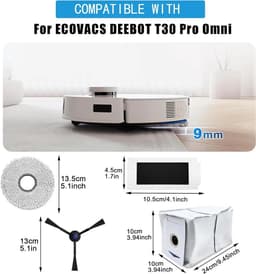 Geschikt voor 10-delige accessoirekit voor de ECOVACS DEEBOT T30 PRO Omni stofzuiger — thumbnail 2