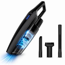 Kruimelzuiger Snoerloos 5500 Pa – Handstofzuiger met HEPA Filter – 2-in-1 Auto Stofzuiger & Airduster – Draadloos, Oplaadbaar, 3 Opzetstukken – Krachtige Kruimeldief Zwart — thumbnail 1