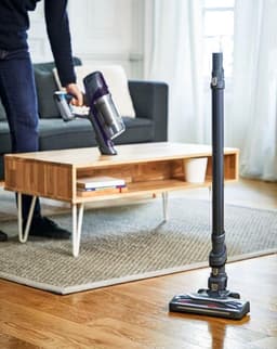Draadloze steelstofzuiger - Lichtgewicht reiniger - Huishouden schoonmaken - Verwisselbare batterij - 45 minuten looptijd - Paars — thumbnail 4