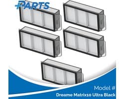 Dreame Matrix10 Ultra Black Filters (5 Stuks, Plus.Parts® alternatief voor RHF21)