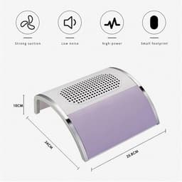 Nagelstofzuiger - Manicure Afzuiger - Nagelstof Afzuigen - Krachtige Absorptie - 80W Vermogen - Wit — thumbnail 2