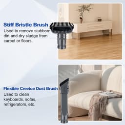 Dailygoods - Dailygoody - Gereedschapsset - Hoofdborstels - Duurzaam en veelzijdig - 6 Pak - Voor Dyson stofzuigers - Ideaal voor smalle openingen - Voor binnengeb... — thumbnail 4