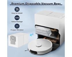 Stofzakken Geschikt voor Qrevo Series/QV35S/35A, Qrevo S/Pro, Qrevo Curv/Edge, Qrevo S5V/Saros 10R/10/Z70, Qrevo Master/Slim Robotstofzuiger Accessoires, 10 Stuks 3L Stofzuigerzakken met Hoge Capaciteit