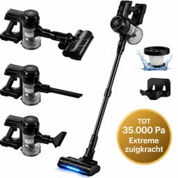 AG4200 Steelstofzuiger Draadloos - Premium Gold - Stofzuiger Zonder Zak - Geschikt voor Dierenharen - Krachtig - Kruimeldief - Draadloze Stofzuigers - Steelstofzuigers - Kruimelzuiger - Compact & Licht - LED verlichting Zuigmond — thumbnail 1