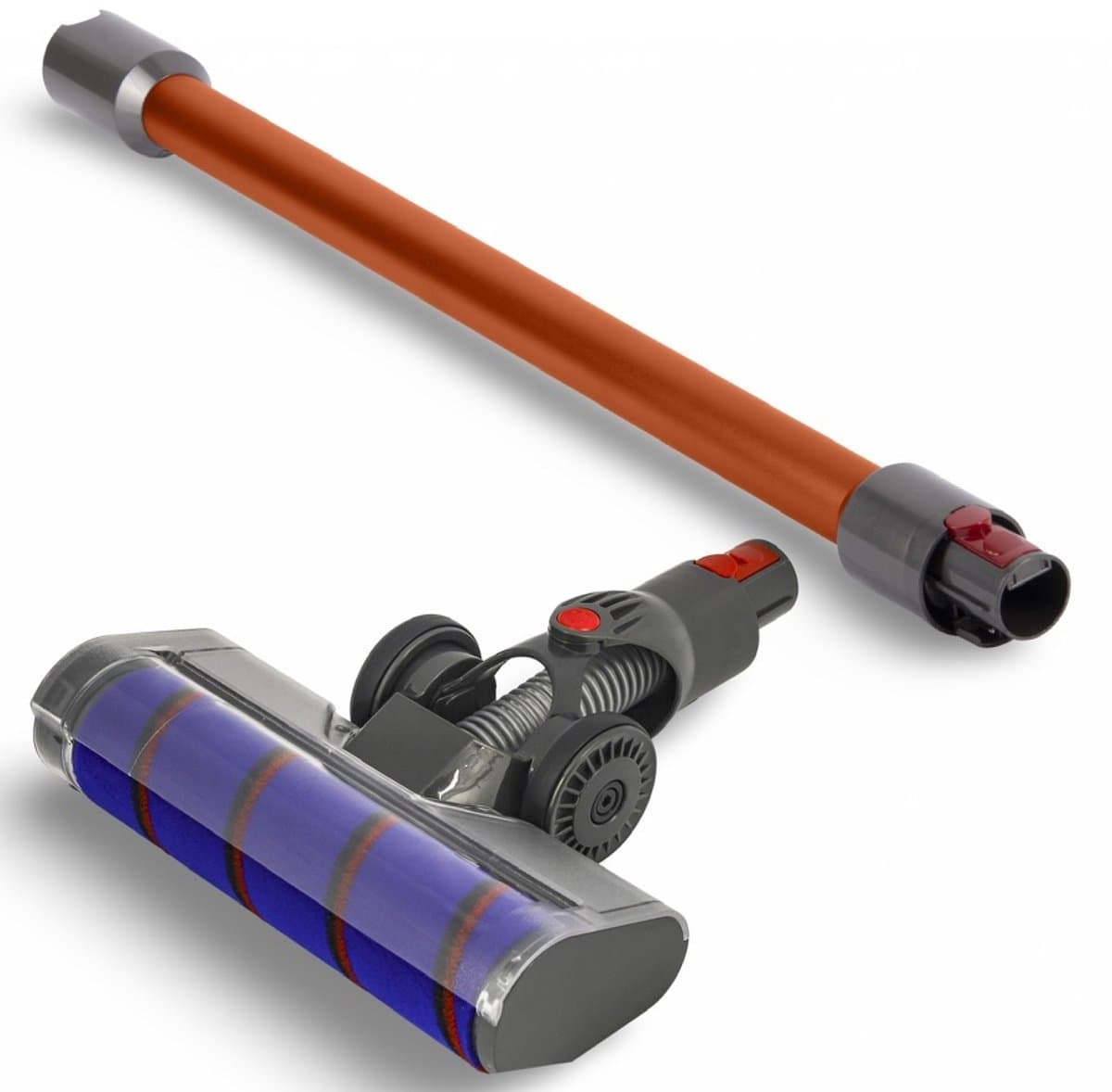 DEGG® - 2-Delige stofzuiger set - Geschikt voor Dyson - Stofzuigermond + Steel (oranje/koper) - Passend op: V11, V15, V7, V8 en V10 — afbeelding 1