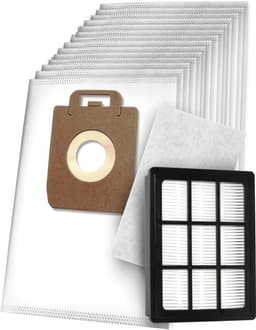 20x Dparts stofzuigerzakken en 1 HEPA filter geschikt voor Select / Power / Elite series - met motorfilter - stofzuiger type Classic Special Superior Eco Performance Comfort Allergy P10 P20 P40 - starter kit - 128389187 - 1471250500 — thumbnail 1