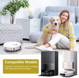 PolkaHome 21-delige Accessoireset geschikt voor Dreame L20 Ultra / L20 Ultra Complete, L30 Ultra / L30 Ultra Complete – Reserveonderdelen, accessoires: 2 hoofdborstels, 4 stofzakken, 6 zijborstels, 4 schoonmaakdoeken, 4 filters en 1 reinigingsborstel — thumbnail 5