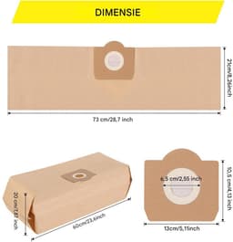 6.959-130.0 Papieren stofzak - voor Karcher stofzuigerzakken - Nat en droog vervangingsstofzuigers - Karcher WD3 WD3 Premium SE4001 MV3 WD3200 WD3500P A2204 A2534 Stofzuigerzakken - 10 stuks — thumbnail 4