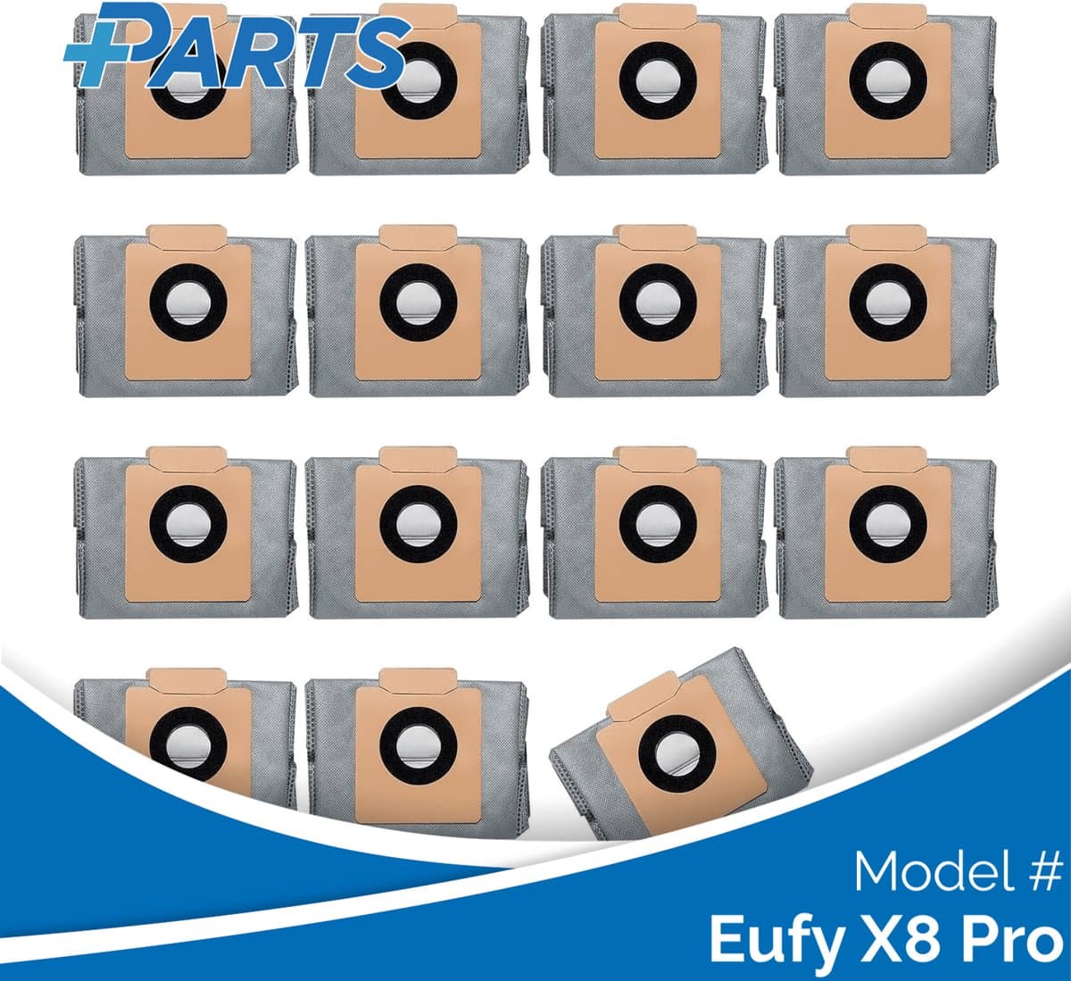 Eufy X8 Pro Stofzakken (15 Stuks, Plus.Parts® alternatief voor T29F70A2) — afbeelding 1