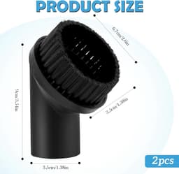 2 stuks meubelborstel voor stofzuiger 35 mm stofzuigerborstel accessoires stofzuiger universele borstel accessoires stofzuiger geschikt voor de meeste stofzuigers — thumbnail 2