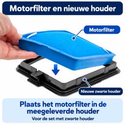 Kleanburg® - Geschikt voor Philips PowerPro Expert - Filter set van 2 stuks inclusief Houder - Vervanger voor FC8003/01 — thumbnail 3
