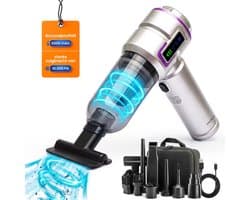 Yerkoo Draadloze Kruimeldief Handstofzuiger - Air Duster met Blaasfunctie & USB-C Oplaadbaar - Kruimelzuiger voor Auto, Interieur & Toetsenbord - Autostofzuiger voor Kruimels en Stof Verwijderen