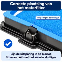 Kleanburg® - Geschikt voor Philips PowerPro Expert - Filter set van 2 stuks inclusief Houder - Vervanger voor FC8003/01 — thumbnail 5