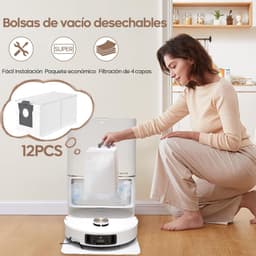 12 stuks - Stofzuigerzakken - Robotstofzuiger Onderdelen en Accessoires - stofzakken - Geschikt voor Dreame L10s Ultra Gen 2 3,L10s Pro Ultra Heat L20/L30s/L40/L40s/L50/X30/X40/X50 Ultra — thumbnail 5