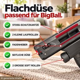 platte zuigmond Platte zuiger bodemzuiger voor 1 2 Cinetic CY22 CY23 plat vervangend onderdeel stofzuiger stofzuigermond stofzuigerborstel borstel opzetstuk BigBall — thumbnail 5