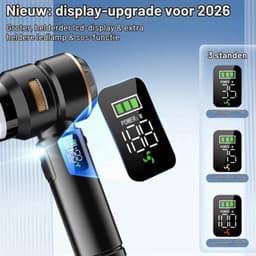 Handstofzuiger met accu, 4-in-1, 32000 Pa autostofzuiger, draadloos, lcd-display, autostofzuiger, borstelloze motor, 300.000 omw/min, stofzuiger voor auto, kantoor, dierenharen — thumbnail 3