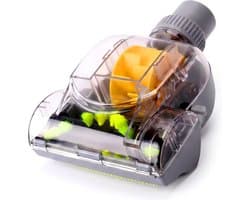 Dailygoods- Turbo Borstel Mini - Universeel 32-35 mm - Diepe Reiniging - Stof en Vuil - Geschikt voor Meubels en Vloeren - Inclusief 2 Adapterringen - Stofzuigerborstel