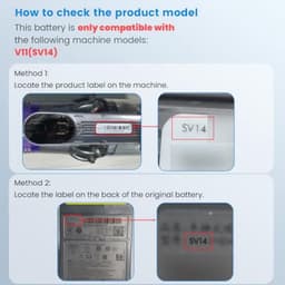 Vervangende 3900mAh V11 Accu voor Dyson met Oplader en Gereedschap — thumbnail 3