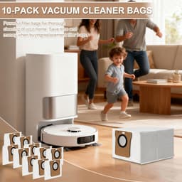 10 stofzuigerzakken voor Dreame S10/L10s Ultra/ L20 Ultra/L10 Ultra, Xiaomi X10+, X20+ robotstofzuigerzakken, 2,5 l stofzuigerzakken met grote capaciteit — thumbnail 2