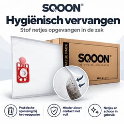 SQOON® Stofzuigerzakken Geschikt voor Numatic Henry HVR160 / Hetty HET160 - Vervangt Model 604011 - High Filtration voor Optimale Stofopname - 30 stuks — thumbnail 4