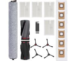 Pyreta - C28 Accessoires Vervanging geschikt voor eufy C28 Omni Stofzuiger, C28 Accessoires Kit Inclusief 1 Hoofdborstel, 1 Roller Mop, 4 Zijborstels, 4 HEPA-filters, 6 Vervangende Stofzakken