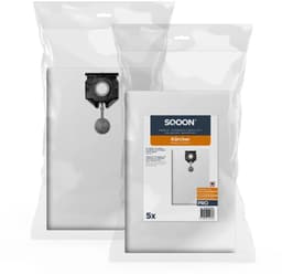 SQOON® Stofzuigerzakken Geschikt voor Kärcher NT 40/1 & NT 50/1 – Vervangt Model 2.889-155.0 – M-Klasse 3D Ultra High Filtration PRO – Extra Sterk - 5 Stuks — thumbnail 1