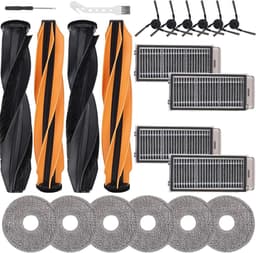 Accessoireset, vervanging gescht voor Dreame X50 Ultra Complete/L50 Pro Ultra/L40s Pro Ulta/X50 Master robotstofzuiger, reserveonderdelen voor Mova V50 Ultra met 2 dubbele hoofdborstels, 4 filters, 6 — thumbnail 1