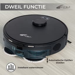 Zoef Robot robotstofzuiger met dweilfunctie Willem 2.0 - met leegstation - robot vacuum - robot stofzuiger - 6000Pa - automatisch legen - roterende mops — thumbnail 3