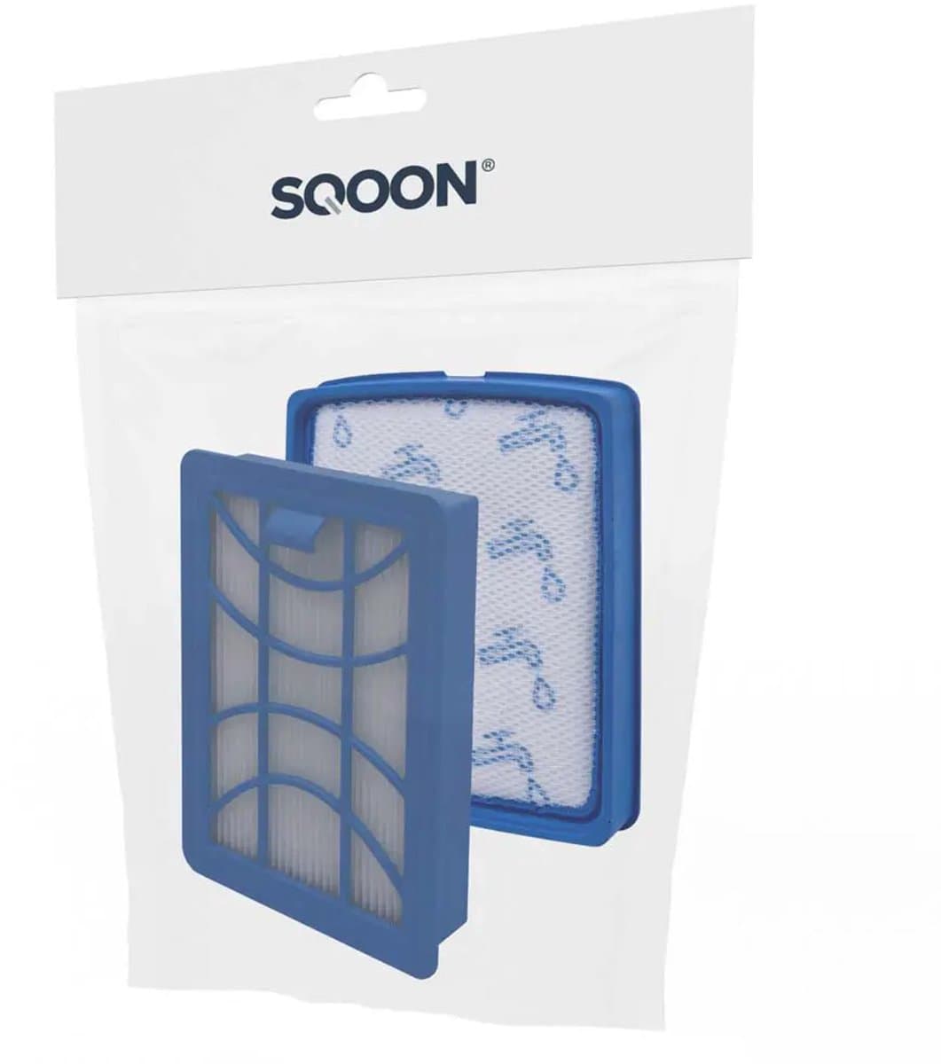 SQOON® Filterset geschikt voor Philips PowerPro Expert | PowerPro Compact series -Vervangingsset Allergy FC8003 — afbeelding 1