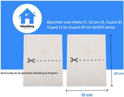 Kleanburg ® Filterset geschikt voor Miele – 2x HEPA H13 Filters + 2x Motorfilters – Vervangt Miele SF-HA50 – Classic C1, Compact C1 & C2, Complete C2 & C3, Guard S1/L1/M1 en S4000 series — thumbnail 2