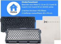 Kleanburg® Filterset geschikt voor Miele – 2x Active AirClean Filters + 2x Motorfilters – Vervangt Miele SF-AA50 – Classic C1, Compact C1 & C2, Complete C2 & C3, Guard S1/L1/M1 en S4000 series — thumbnail 3
