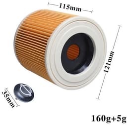 2x Patroonfilter geschikt voor Kärcher WD1, WD2, WD3 en A series Luchtafvoer Filter Cartridge Water stofzuiger - Cartridgefilter - Filter - Stofzuiger Filter - Voor mensen met allergie voor fijnstof / geuren — thumbnail 2